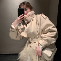 Maternity winter yang gao mao coat female autumn and winter Parker served tooling cotton-padded clothes pregnant women loose velvet cotton winter
