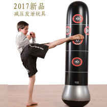 Fitness Adult Child tumbler Inflatable Upright Boxing Column Inflatable Sandbag Leaky Toy Thickening 1 6 m High