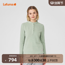 LAFUMA Leify leaf autumn and winter new warm half high collar fleece simple interior women long sleeve T-shirt LFTS1DL96