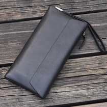 Tide brand new mens multi card wallet cowhide Simple Mens handbag long casual wallet leather bag