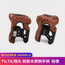 TILTA Iron head wooden handle A7S3 Rabbit cage kit Wooden handheld side handle Zcam Sony A7 Panasonic S1H Nikon Z7 Bmpcc Canon 5D SLR RED KO