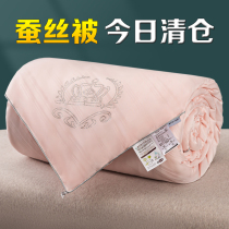 Exit A silk quilt 100 mulberry silk full cotton air conditioning by the core single double spring and autumn quilt thickened winter quilt