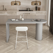 Solid wood Nakajima table dining table integrated household kitchen living room high-legged table Modern minimalist creative designer bar table