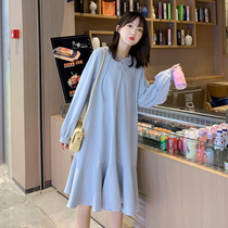 Chinese style autumn and winter large size womens fat MM Chinese clothing improved loose sweater dress fashion coat maternity tide
