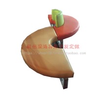 Simple modern office leisure S-shaped round arc creative combination waiting for rest shaped hall sofa customized