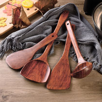 Household spatula wooden shovel wooden spoon non-stick pan special long handle cooking shovel wooden shovel high temperature resistant wooden kitchenware