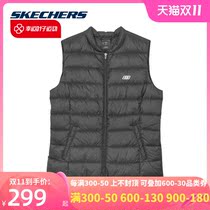 Skechers flagship store official website down vest mens and womens 2022 autumn new sportswear black warm jacket