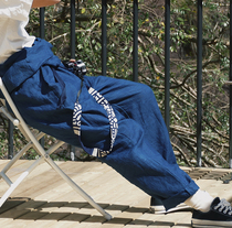 (Shizhou)Blue dye printed patchwork Blue clip valerian ancient cloth hand-woven homespun characteristic camera strap