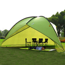 Multi-person triangle canopy tent painted with silver sunscreen balcony grass beach awning insulation self-driving tour outdoor equipment