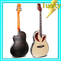 Lucky Lightning Musical instrument Family party Playing single guitar notched practice piano Electric box acoustic guitar 24 pin rosewood
