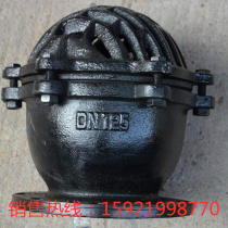 Shanghai Fushan valve H42X-6 cast iron flange bottom valve Water pump bottom valve Suction bottom valve DN125 shower head