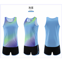 Track and field training suit mens sprint marathon vest competition sports test track and field running clothes womens customization