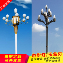Chinese lamp street lamp shade landscape lamp 6 meters 7 meters 8 meters 9 meters 10 meters 12 meters outdoor lamp Square garden Magnolia lamp