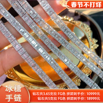A fight for a thousand gold light luxury socialite 18K gold ladder 3 65 karat 5 karat crystal sugar diamond bracelet full diamond bracelet