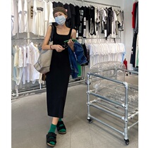 Suspender skirt autumn 2021 New early autumn temperament T-shirt sleeveless long womens suspender dress dress women