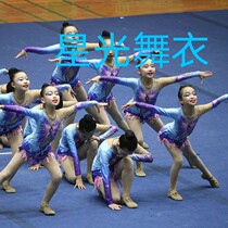 Custom-made Children's Aerobics Clothing Children's Rhythmic Gymnastics Competition Primary and Secondary School Students Lala Competition Children's Basic Gymnastics