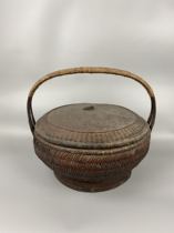 One round bamboo basket during the Republic of China