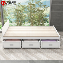 Custom tatami bed small apartment modern simple pine bed frame board multi-function hydraulic rollover storage bed storage