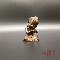 Pure solid brass baby Buddha Mini Buddha Zucamani Sleeping Buddha Sleeping Buddha Little Handle Copper Buddha Little Handle Antique Play