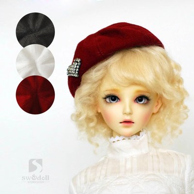 taobao agent [Free shipping over 68] 30,000 dean BJD hat BJD painter hat lady hair woolen hat 3 -pointer