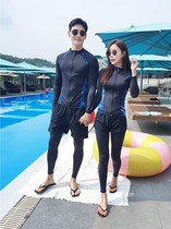 Korean version of the new male and female lovers swim suit zipper split wetsuit snorkel suit surf suit