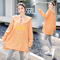 Pregnant Woman Spring Dress Long Sleeve Blouse Blouse Blouse Big Code Tshirt 2022 New Spring Fashion Models Net Red Suit Wee Clothing