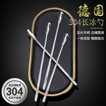 304 stainless steel coffee spoon long handle mixing spoon creative ice spoon thickening and dessert honey spoon seasoning spoon