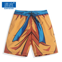  Dragon ball swimming beach pants mens anti-embarrassment hot spring quick-drying can go into the water shorts summer five-point pants