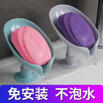 Soap box Wall-mounted drain-free hole-free shelf Household soap artifact bathroom does not accumulate water soap box