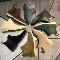 2021 new Chelsea boots Mens Inron retro genuine leather high help trend Martin boots 100 lap gush short boots