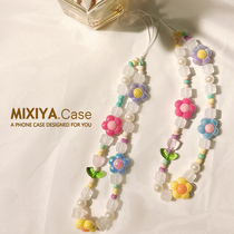 Mobile phone case pendant chain pendant ins earphone bag keychain fairy style suitable for Apple crystal Korean style