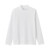 MUJI MUJI mens Indian cotton Tianzhu woven turtleneck long sleeve T-shirt