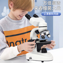 Biogram Optical Microscopy Children Science Experiment Sees Bacterial Primary and Secondary School High Definition Microscope Examination