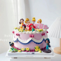 8 Loaded Solid Small Princess Cake Decoration Pendulum white Snow Bell Long Fat Mermaid cake Princess Cake Costume