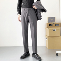 Autumn 2021 New trousers men slim Korean business dress casual pants non-iron mens small straight suit pants