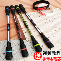 Turn pen for beginners to practice special steel ball aggravate anti-fall pen can be written creative black whirlwind pen