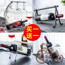 Red wine rack ornaments red wine bottle rack tall cup holder upside down household wine modern simple hanging creative European style