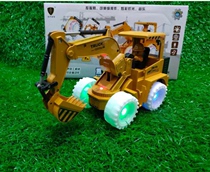 New simulation electric excavator 300-4 light music Universal Engineering vehicle childrens toys mixed batch