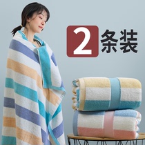  Large bath towel household oversized cotton absorbent cotton towel for men and women couples a pair of summer thin 2021 new