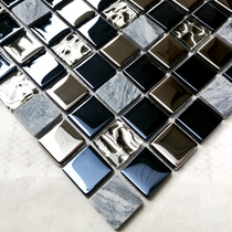 Crystal glass mosaic gray stone tile TV background wall porch toilet floor bathroom wall stickers