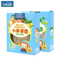 Natural family millet pulp noodles Baby supplement Wheat-free noodles Unsalted eggs contain calcium iron and zinc 200g