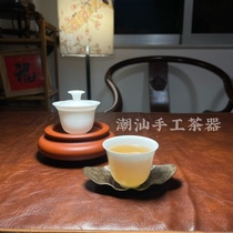 Flower God Cup Suit Tide State Cover Bowls Tasting Cups Bone China Porcelain Pure High Through Mini Thin Tire Tea Bowl Tea Ware Single Tea Set