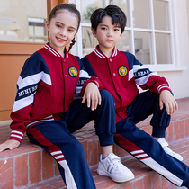 Kindergarten garden clothes spring and autumn cotton sportswear childrens school uniforms set British school uniforms baseball uniforms