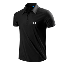 Ice Silk T-shirt Men Polo Shirt Sports Short Sleeves High End Turtlenecks Quick Dry Loose Golf Breathable Tennis Half Sleeves