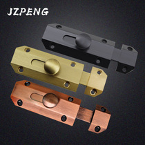 Pure copper solid latch Door bolt Door buckle Wooden door and window anti-theft latch lock Bathroom thickened surface-mounted door latch Foreign trade