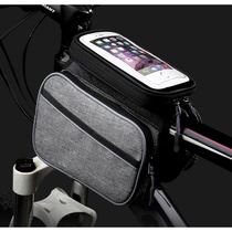 New mobile phone bag bicycle saddle bag mountain bike front beam bag upper pipe bag waterproof saddle bag riding equipment accessories