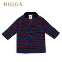 RBIGX children's clothing children's winter sheep wool cotton wool coat long coat children