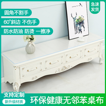 PVC glass transparent TV cabinet tablecloth rectangular soft table mat waterproof and oil-proof disposable coffee table mat customized