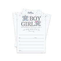 Elephant Gender Reveal Party Invitations (25 Pack)