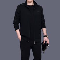 Middle Aged Sports Suit Mens Spring Autumn Season Dad Sports Suit Three Sets Big Code Middle-aged Fathers Casual Winter Clothing